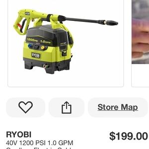 Ryobi Green Pressure Washer